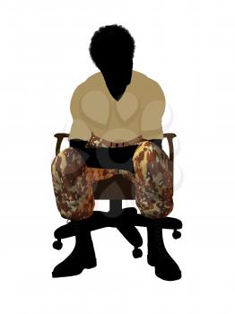 Royalty Free Clipart Image of a Soldier