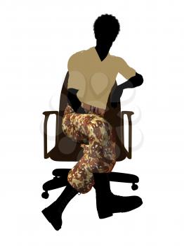 Royalty Free Clipart Image of a Soldier