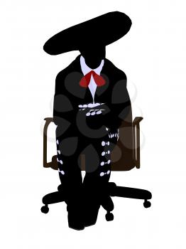 Royalty Free Photo of a Mariachi Man on a Chair