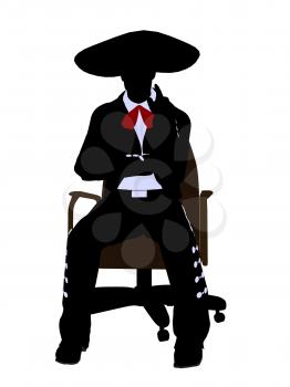 Royalty Free Photo of a Mariachi Man on a Chair