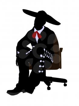 Royalty Free Photo of a Mariachi Man on a Chair