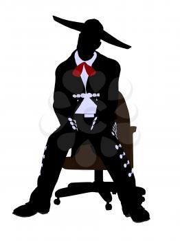 Royalty Free Photo of a Mariachi Man on a Chair