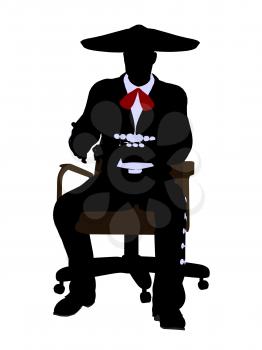 Royalty Free Photo of a Mariachi Man on a Chair