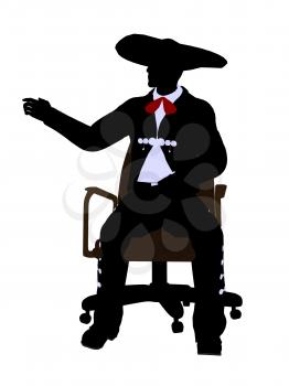 Royalty Free Photo of a Mariachi Man on a Chair