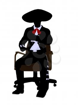 Royalty Free Photo of a Mariachi Man on a Chair