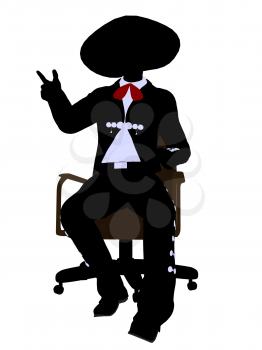 Royalty Free Photo of a Mariachi Man on a Chair