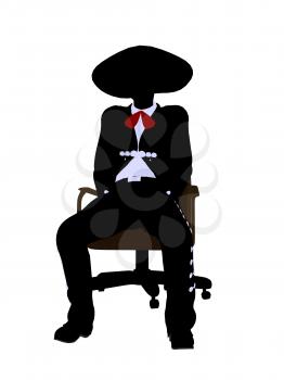 Royalty Free Photo of a Mariachi Man on a Chair