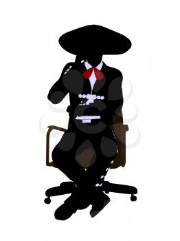 Royalty Free Photo of a Mariachi Man on a Chair