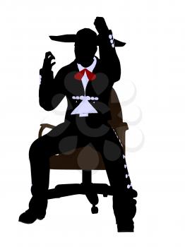 Royalty Free Photo of a Mariachi Man on a Chair