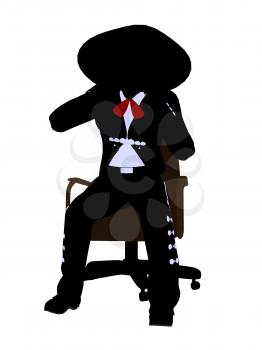 Royalty Free Photo of a Mariachi Man on a Chair