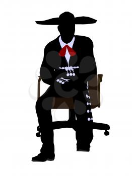 Royalty Free Photo of a Mariachi Man on a Chair