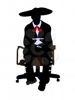 Royalty Free Photo of a Mariachi Man on a Chair