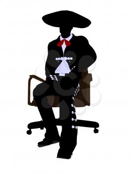 Royalty Free Photo of a Mariachi Man on a Chair