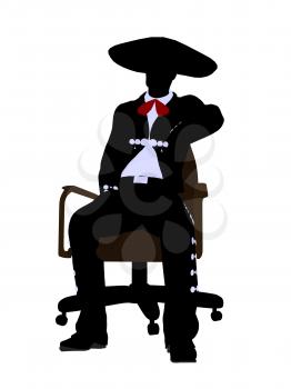 Royalty Free Photo of a Mariachi Man on a Chair