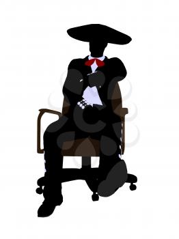 Royalty Free Photo of a Mariachi Man on a Chair