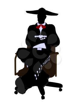 Royalty Free Photo of a Mariachi Man on a Chair