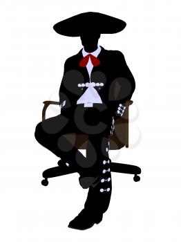 Royalty Free Photo of a Mariachi Man on a Chair