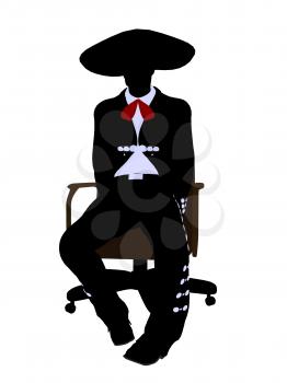 Royalty Free Photo of a Mariachi Man on a Chair