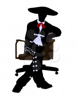 Royalty Free Photo of a Mariachi Man on a Chair