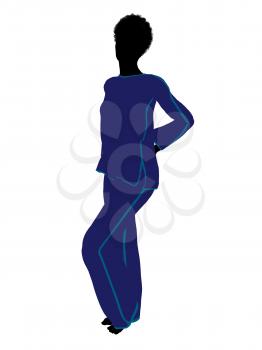 Royalty Free Clipart Image of a Woman in Lingerie