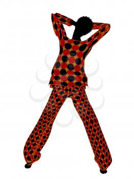 Royalty Free Clipart Image of a Woman in Pyjamas