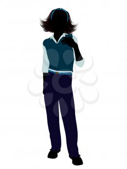 Royalty Free Clipart Image of a Girl