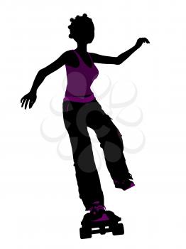 Royalty Free Clipart Image of a Skateboarder