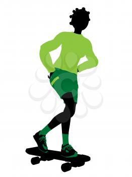 Royalty Free Clipart Image of a Skateboarder