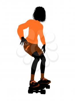 Royalty Free Clipart Image of a Skateboarder