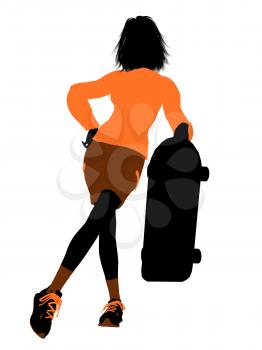 Royalty Free Clipart Image of a Skateboarder