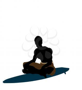 Royalty Free Clipart Image of a Surfer