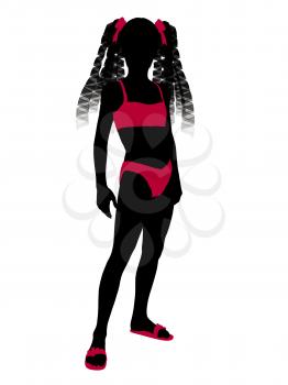 Royalty Free Clipart Image of a Girl in a Bikini