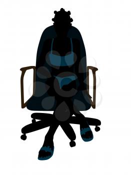 Royalty Free Clipart Image of a Girl in a Bikini Sitting in a Chair