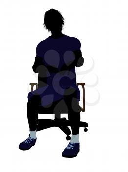 Royalty Free Clipart Image of a Guy on a Chair
