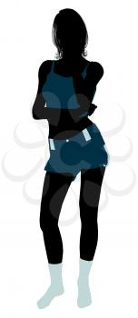 Royalty Free Clipart Image of a Woman in Lingerie