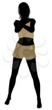 Royalty Free Clipart Image of a Woman in Lingerie