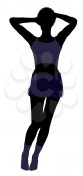 Royalty Free Clipart Image of a Woman in Lingerie