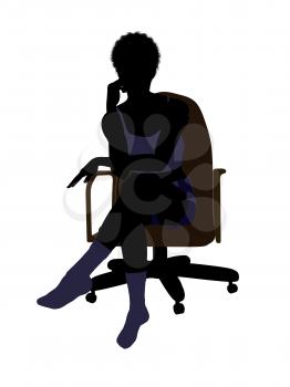 Royalty Free Clipart Image of a Woman in Underwear 