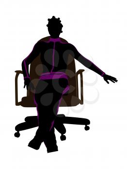 Royalty Free Clipart Image of a Woman in a Chair