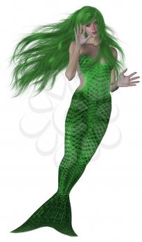 Royalty Free Clipart Image of a Mermaid