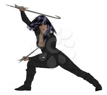 Royalty Free Clipart Image of a Warrior