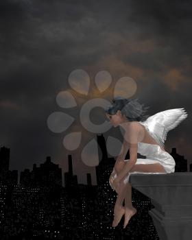 Royalty Free Clipart Image of an Angel