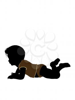 Royalty Free Clipart Image of a Baby