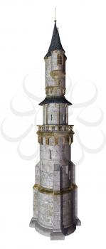 Royalty Free Clipart Image of a Fairytale Castle