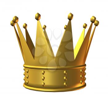 Royalty Free Clipart Image of a Gold Crown