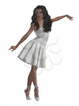 Royalty Free Clipart Image of a Ballerina