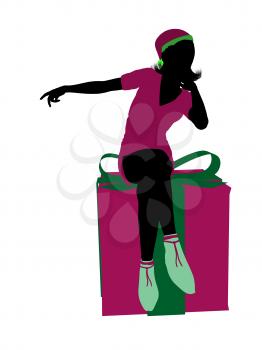 Royalty Free Clipart Image of a Christmas Elf