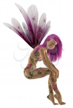 Royalty Free Clipart Image of a Fairy