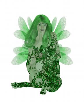 Royalty Free Clipart Image of a Translucent Fairy