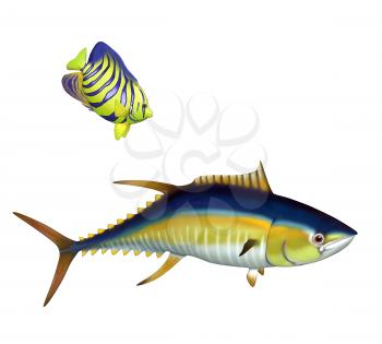 Royalty Free Clipart Image of a Tropical Fish